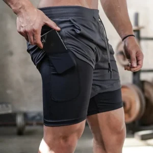 Running Shorts Men Gym Sports 2 In 1