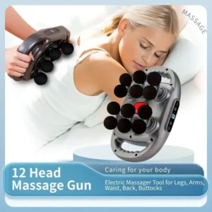 12 head massage gun, deep tissue impact
