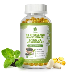 Oregano Oil Capsules with Black Seed Oil for Antioxidant,Immune & Digestive Support Non GMO