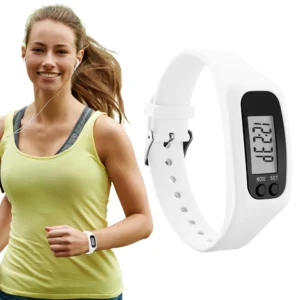 LED Calorie Counter 12/24H Time Display Pedometer Fitness Watch