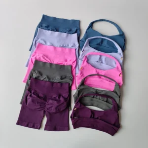 Halter Neck Beautiful Back High Waist Fitness Bra Sets